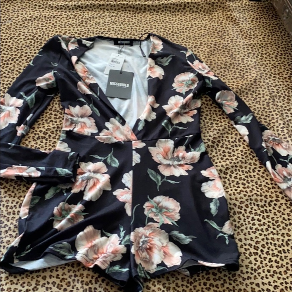 Missguided floral romper